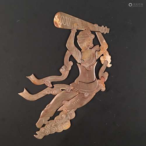 Chinese Archaic Jade 'Flying Apsaras' Puzzel