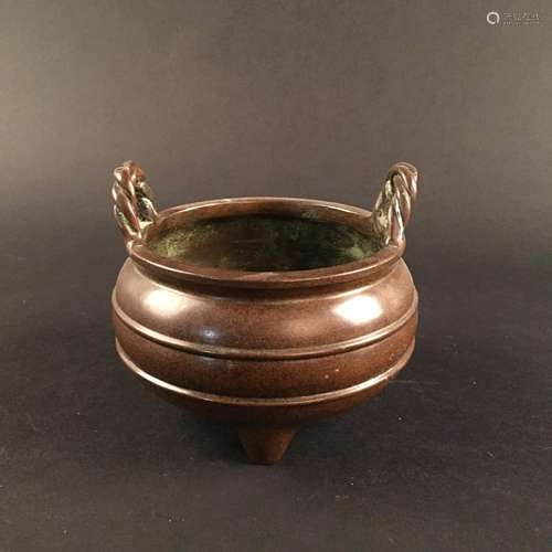 Chinese Bronze Tripod Censer