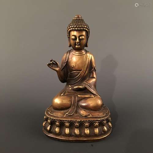 Chinese Gilt Bronze Buddha Statue