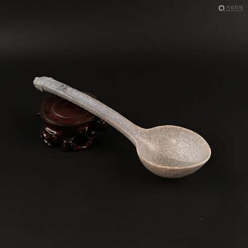 Chinese Archaic Carved Jade Spoon