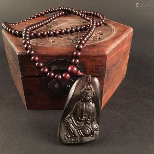 Chinese Agalwood 'Buddha' Necklace