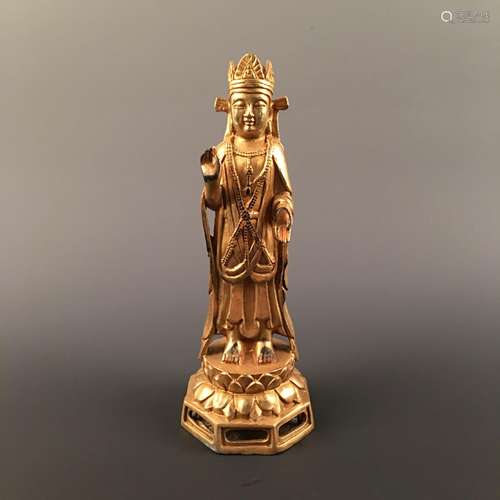 Chinese Gilt Bronze Buddha Statue