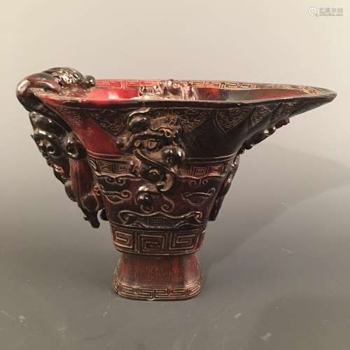 Chinese Ox-Horn Wine Cup