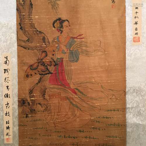 Chinese Hanging Scroll of 'Beauty' Painting