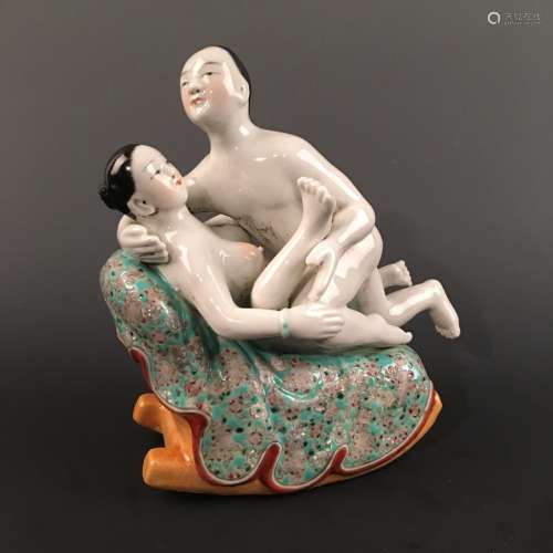 Chinese Famillie Rose Erotic Figures