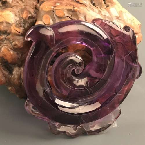 Chinese Purple Crystal Pendant