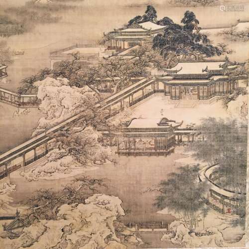 Chinese Hanging Scroll of  'Liang Guo Fei Xue' Painting