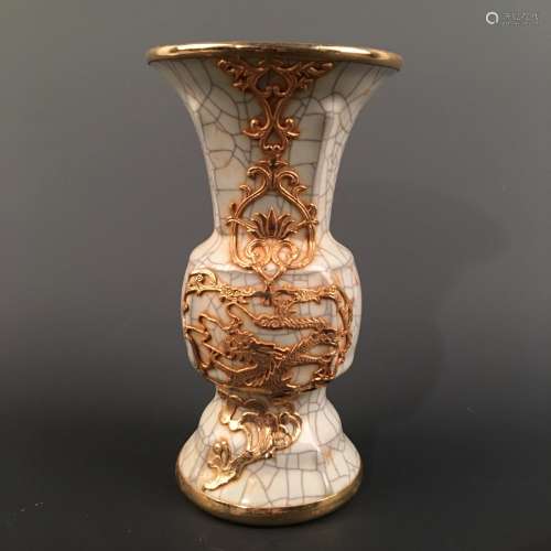 Chinese Gilt Ge Type Vase