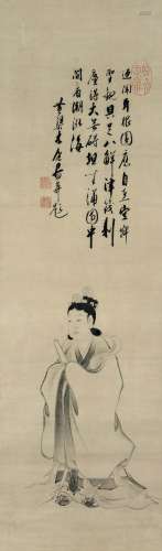 黄檗木庵（1611～1684） 观音像 立轴 水墨纸本