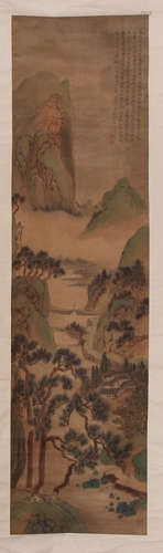 CHINESE SCROLL PAINTING OF MOUNTAIN VIEWS