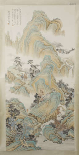 CHINESE SCROLL PAINTING OF MOUTAIN VIEWS