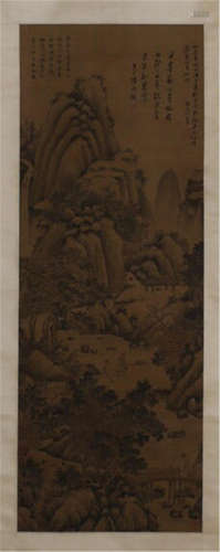 CHINESE SCROLL PAINTING OF MOUNTAIN VIEWS