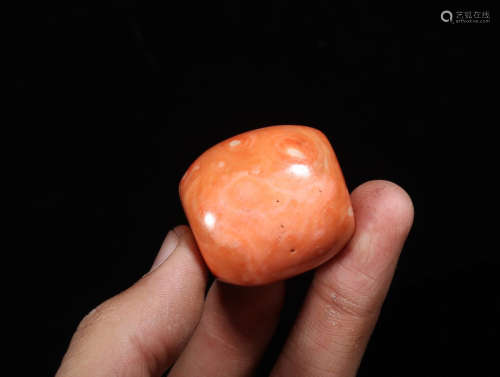 AN OLD CORAL BEAD