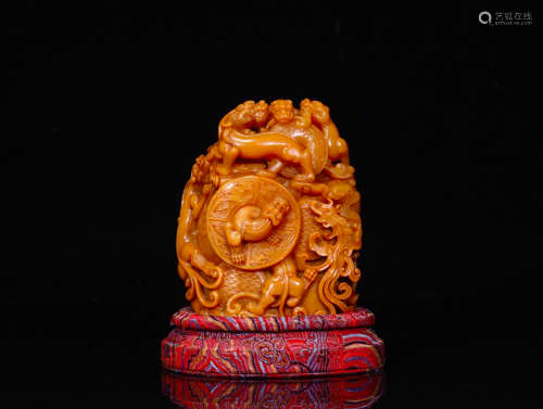 A TIANHUANG STONE SEAL OF DRAGON