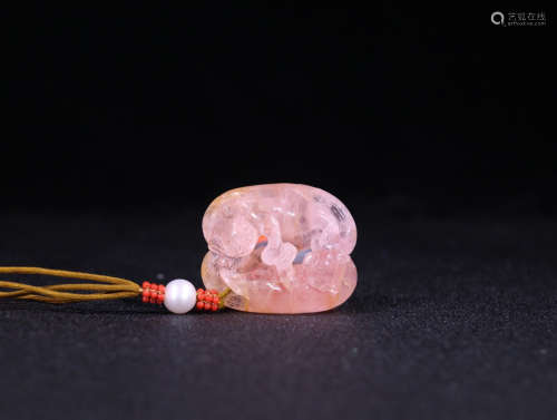 A PINK TOURMALINE PENDANT