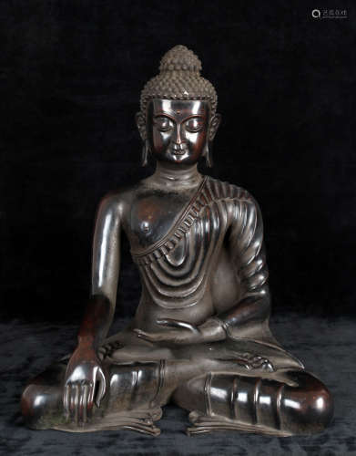 A RED COPPER BUDDHA