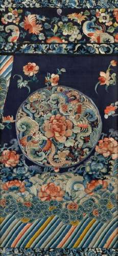 Set 4 Chinese 19th C. Silk Embroideries