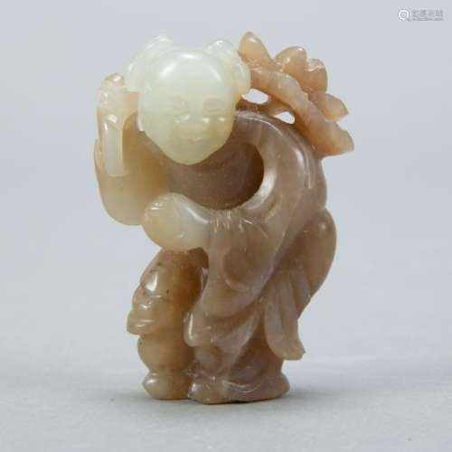 19th c. Chinese Jade Carving of a Boy