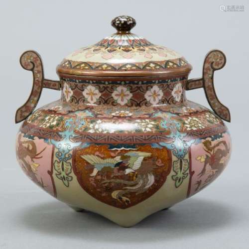 Japanese Meiji Cloisonne Censer