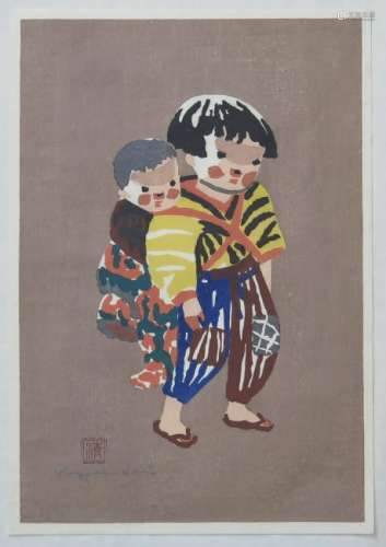 Grp:3 20th c. Japanese Woodblock Prints by Saito