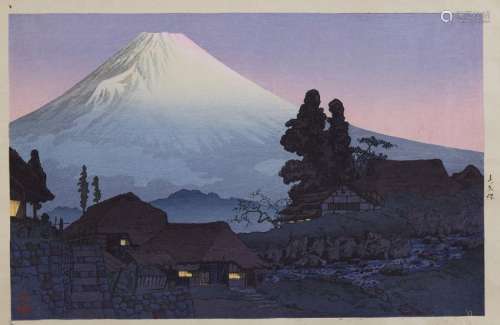 Shotei Takahashi Hiroki Woodblock Print of Mt. Fu