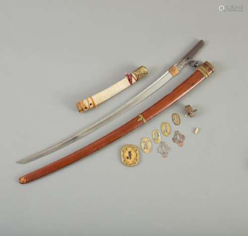 1940s Japanese Sword with Bronze Tsuba