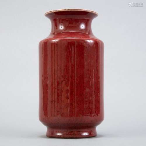 Chinese Oxblood  Vase w/ 6 Character Mark