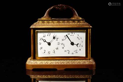 銅鎏金發條機械鐘