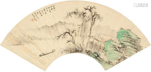 顾 澐（1835～1896） 江亭小景