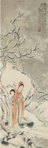 潘 燕（1917～1997） 寒冬仕女图