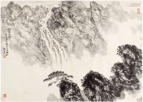 陈 达（1923～ ） 括苍山水图