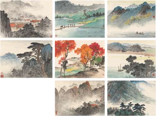应野平（1910～1990） 山水册