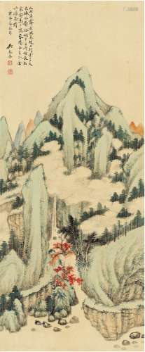 吴琴木（1894～1953） 溪山云霭图