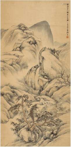 顾麟士（1865～1930） 寒山三友图