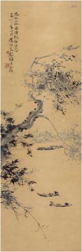 黎雄才（1910～2001）、卢振寰（1888～1979） 江水行舟图