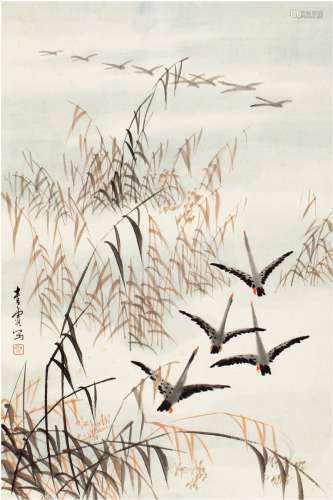 吴青霞（1910～2008） 芦雁