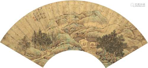 王翚（款）（1632～1717）青绿山水图