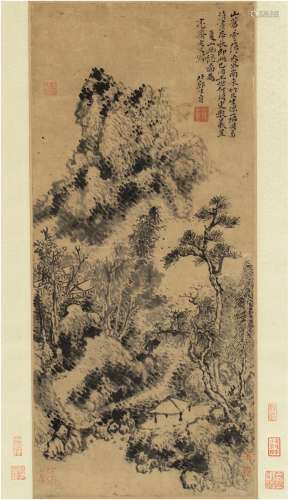 徐贲（款）（1335～1380）夏山幽隐图