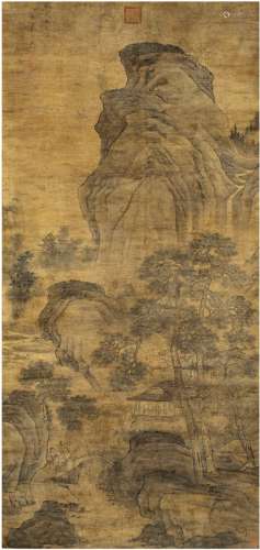 吕焕成（款）（1630～？）携琴访友图