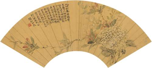 顾曾寿（1836～？）绣球花枝图
