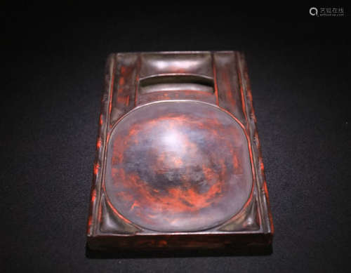 A DUAN STONE ZHUSHA RED INK SLAB