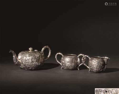 清代（1890年） 菊花三套壶
