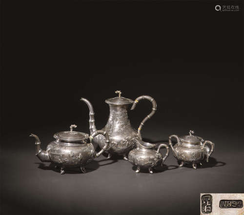 清代（1860年） 传统人物四件套壶
