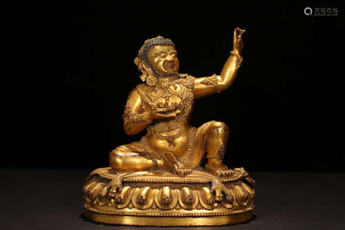 A BRONZE CASTED MILAREPA BUDDHA