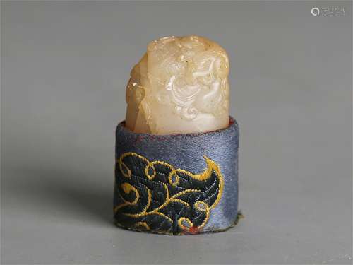 Chinese carved jade seal.