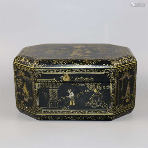 Chinese gilt lacquer box.