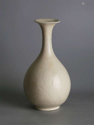 Chinese white glaze porcelain vase.