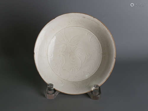 Chinese Ding Ware porcelain plate.