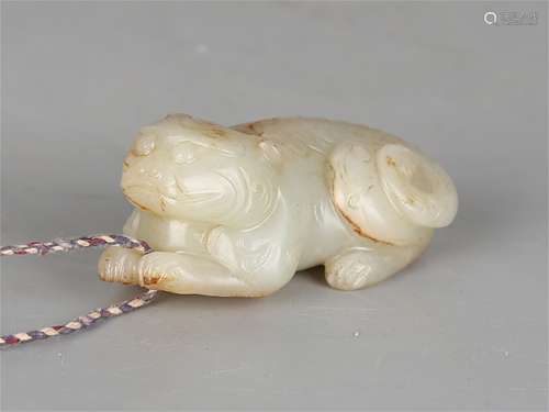 Chinese carved jade beast.