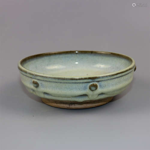 Chinese Jun Ware porcelain brush washer.